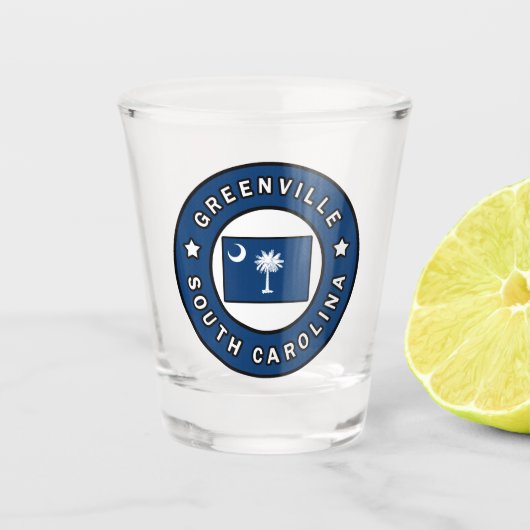 Greenville South Carolina Shot Glas (Voorkant)