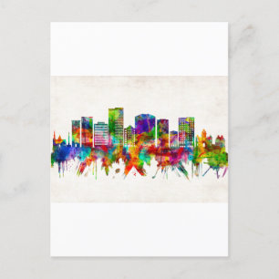 Greenville South Carolina Skyline Feestdagenkaart