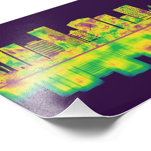 Greenville South Carolina Skyline Foto Afdruk (Hoek)