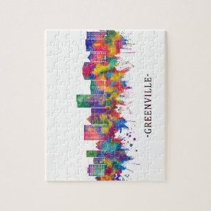 Greenville South Carolina Skyline Legpuzzel