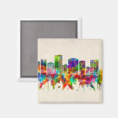 Greenville South Carolina Skyline Magneet (Voorkant / Achterkant)