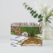 Greenville, South Carolina Snow on Reedy River Briefkaart (Staand voorkant)