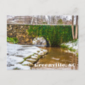 Greenville, South Carolina Snow on Reedy River Briefkaart (Voorkant)
