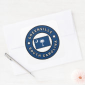 Greenville South Carolina Vierkante Sticker (Envelop)
