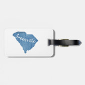 Greenville South Carolina Wood Grain Bagagelabel (Achterkant horizontaal)