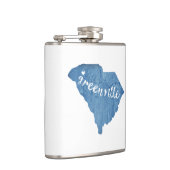 Greenville South Carolina Wood Grain Heupfles (Rechts)