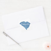 Greenville South Carolina Wood Grain Vierkante Sticker (Envelop)