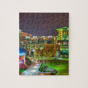 greenville zuid carolina binnenstadnacht legpuzzel