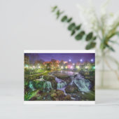 greenville zuid carolina binnenstadnacht sout briefkaart (Staand voorkant)