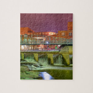 greenville zuid carolina binnenstadnacht sout legpuzzel