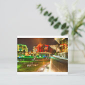 greenville,zuid,carolina,downtown,city,night,sout briefkaart (Staand voorkant)