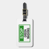 Greenwash-out stopzetten bagagelabel (Voorkant verticaal)