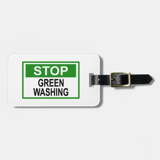 Greenwash-out stopzetten bagagelabel (Voorkant horizontaal)