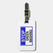 Greenwash-out stopzetten bagagelabel (Voorkant verticaal)