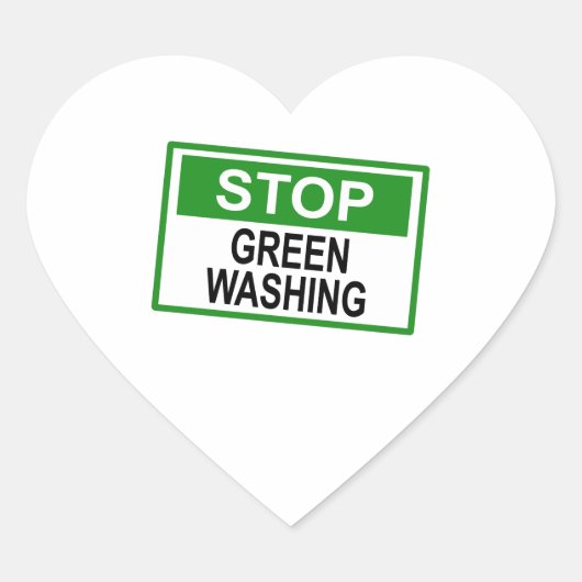 Greenwash-out stopzetten hart sticker (Voorkant)