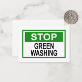 Greenwash-out stopzetten notitiekaartje (Voorkant / Achterkant in situ)
