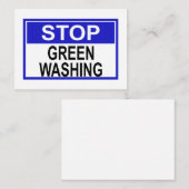 Greenwash-out stopzetten notitiekaartje (Voorkant / Achterkant)