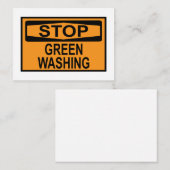 Greenwash-out stopzetten notitiekaartje (Voorkant / Achterkant)