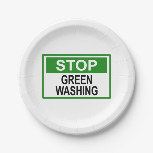 Greenwash-out stopzetten papieren bordje (Voorkant)