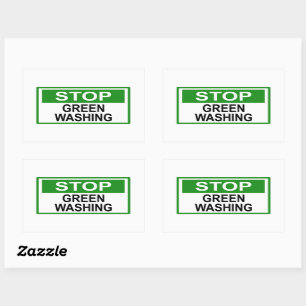 Greenwash-out stopzetten rechthoekige sticker