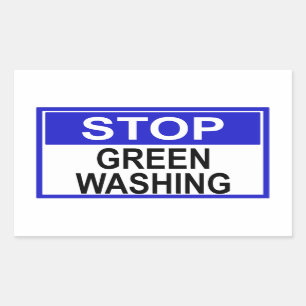 Greenwash-out stopzetten rechthoekige sticker