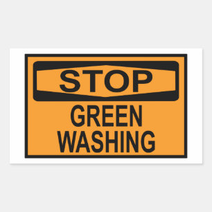 Greenwash-out stopzetten rechthoekige sticker