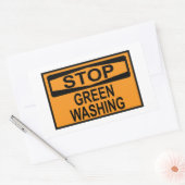 Greenwash-out stopzetten rechthoekige sticker (Envelop)