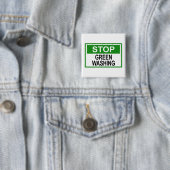 Greenwash-out stopzetten vierkante button 5,1 cm (In situ)