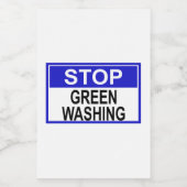 Greenwash-out stopzetten voedselcontainer etiket (Enkel label)