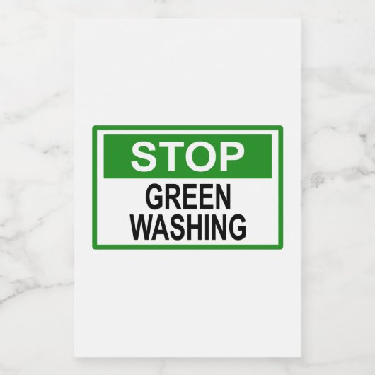 Greenwash-out stopzetten voedselcontainer etiket (Enkel label)