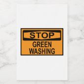 Greenwash-out stopzetten voedselcontainer etiket (Enkel label)