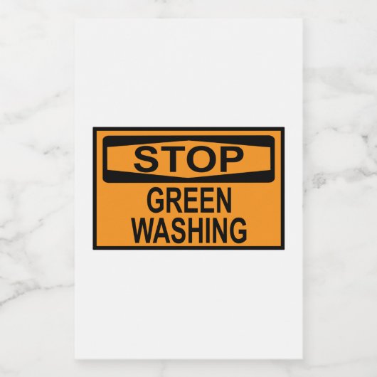 Greenwash-out stopzetten voedselcontainer etiket (Enkel label)