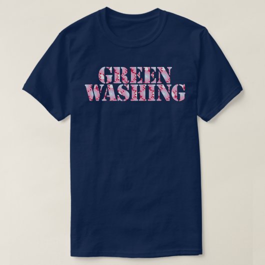 Greenwashing Typografie Roze T-shirt (Design voorkant)