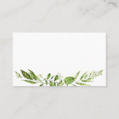 GreenWedding Registry Invoegen Kaarten Rustiek gro Visitekaartje (Achterkant)
