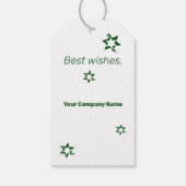 GreenWhite Stars Lawn Care Merry Kerstmis Cadeaulabel (Achterkant)