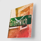 Greenwich Ave, Greenwich, CT Vierkante Klok (Hoek)