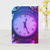 Greenwich Avenue Post Clock, Greenwich, CT Kaart (Gele Bloem)