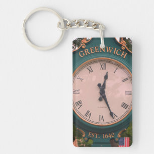 Greenwich Avenue Post Clock, Greenwich, CT Sleutelhanger