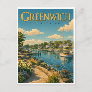 Greenwich Connecticut Greenwich Harbor GeoSaga Briefkaart