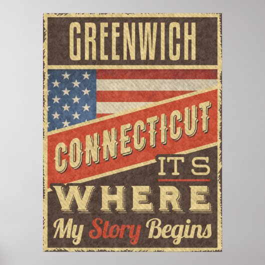 Greenwich Connecticut Poster (Voorkant)