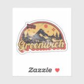 Greenwich, Connecticut Sticker (Vel)