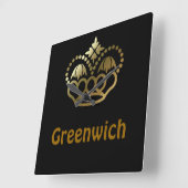 Greenwich Mean Time Vierkante Klok (Hoek)