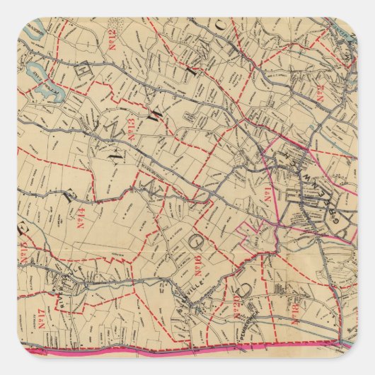 Greenwich, New York Vierkante Sticker (Voorkant)