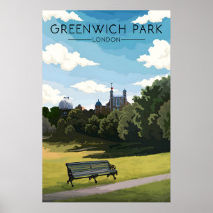 Greenwich Park Londen Reisposter Poster