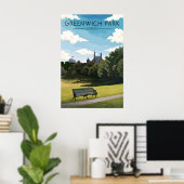 Greenwich Park Londen Reisposter Poster (Thuiskantoor)