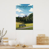 Greenwich Park Londen Reisposter Poster (Keuken)