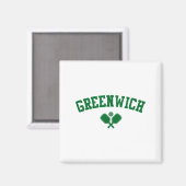 Greenwich pickleball groen magneet (Voorkant / Achterkant)