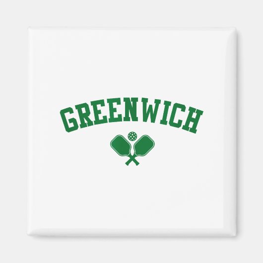 Greenwich pickleball groen magneet (Voorkant)