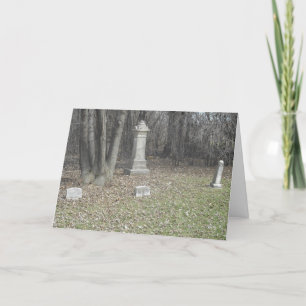 "Greenwood Cemetery Tombstone"-borduurtje "Hwe'en  Kaart