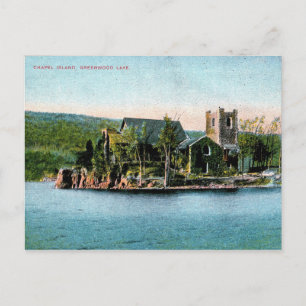 Greenwood Lake NY, Chapel Island,  Briefkaart